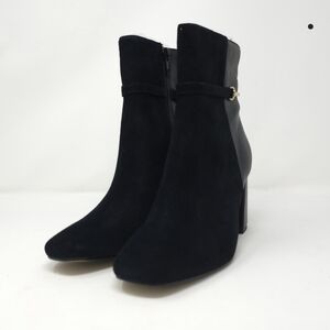 Bella Vita Black Suede & Leather Ankle Heeled Boots 7.5M